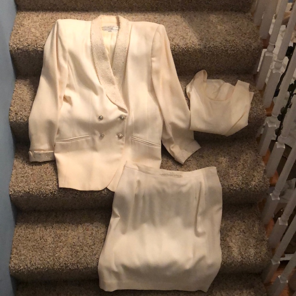 Cream women’s three piece suit